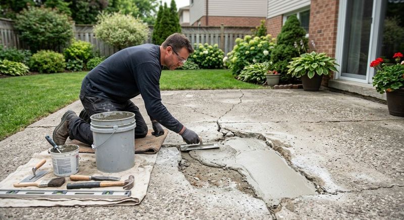 Cement Patio Repair in Des Moines, IA