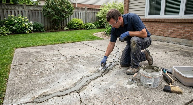 Cement Patio Repair in West Des Moines, IA
