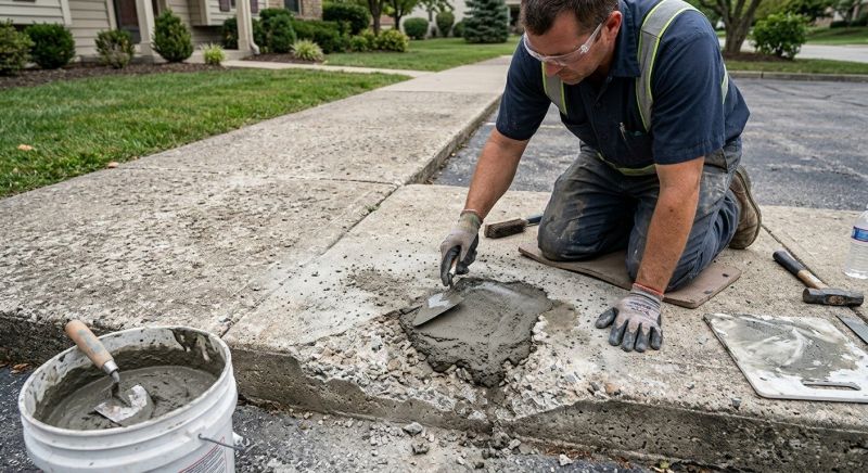 Chipped Concrete Repair in West Des Moines, IA