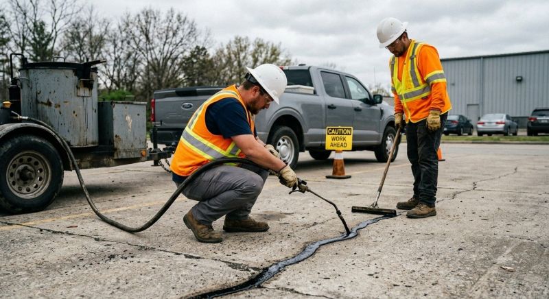 Concrete Crack Sealing in Des Moines, IA