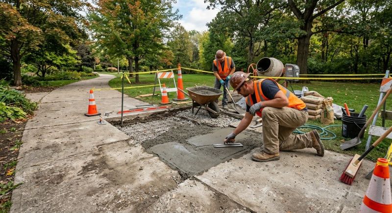 Concrete Pathway Repair in West Des Moines, IA