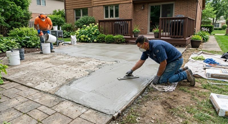 Concrete Patio Refinishing in Miami Dade County, FL