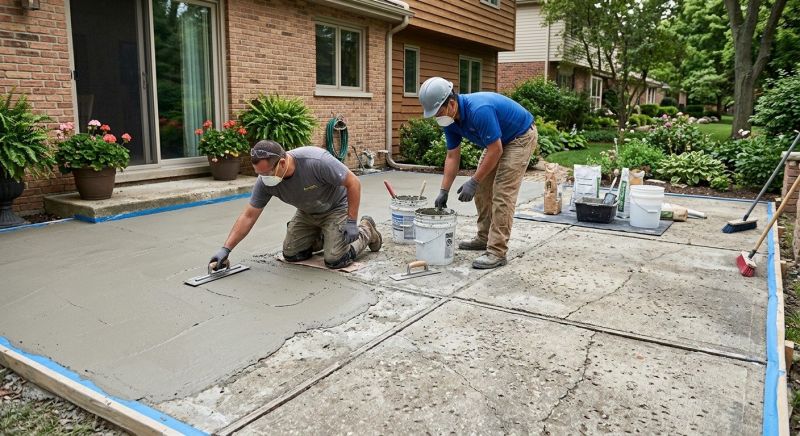 Concrete Patio Refinishing in West Des Moines, IA