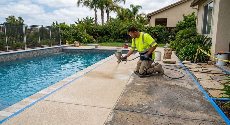 Concrete Pool Deck Resurfacing in West Des Moines, IA