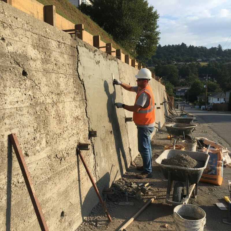 Concrete Retaining Wall Repair in Corpus Christi, TX