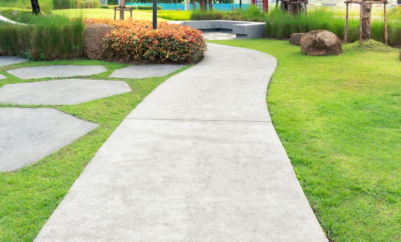 Concrete Shavings Pathway