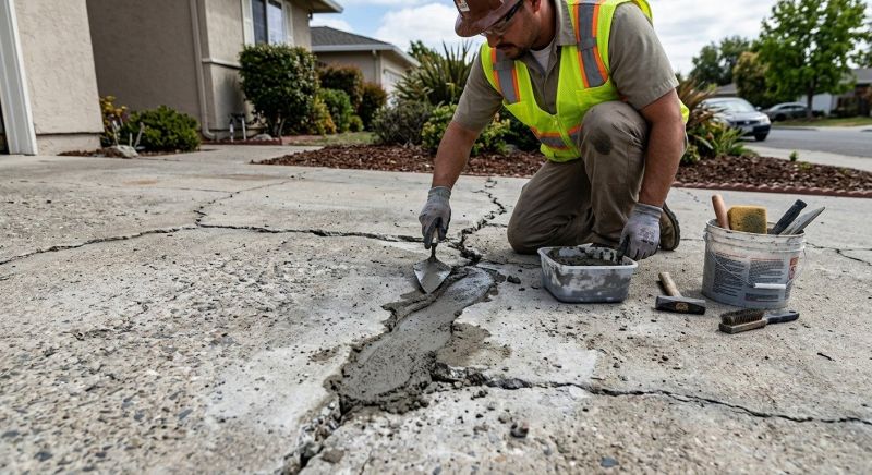 Cracked Concrete Repair in West Des Moines, IA