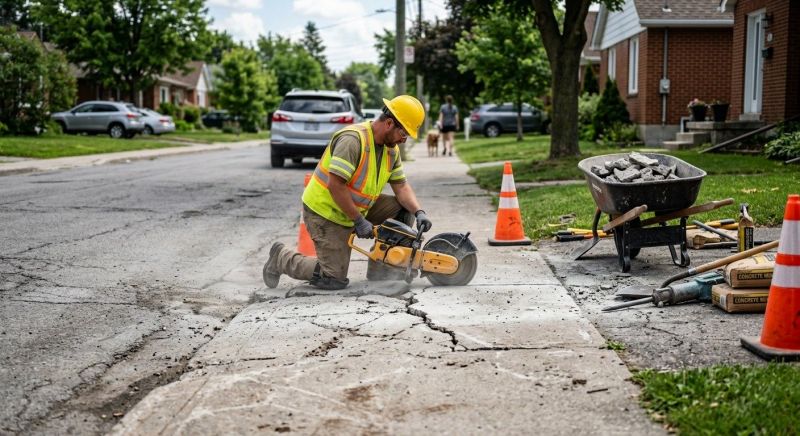Cracked Sidewalk Repair in Miami Dade County, FL