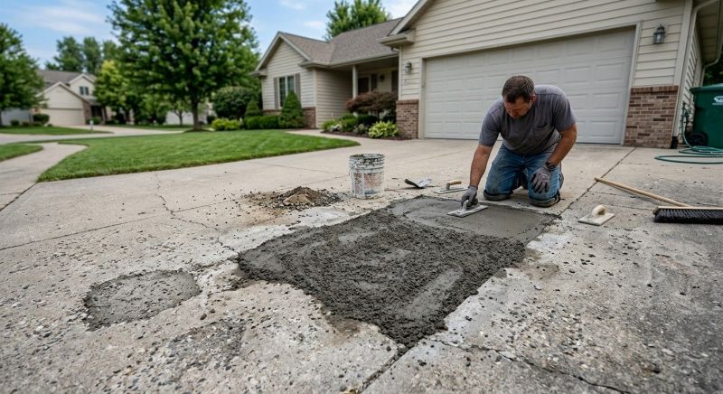 Driveway Slab Repair in West Des Moines, IA