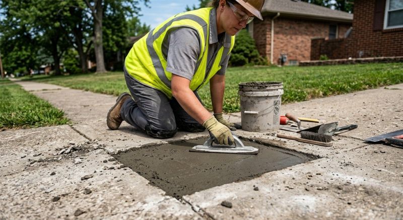 Sidewalk Concrete Repair in West Des Moines, IA